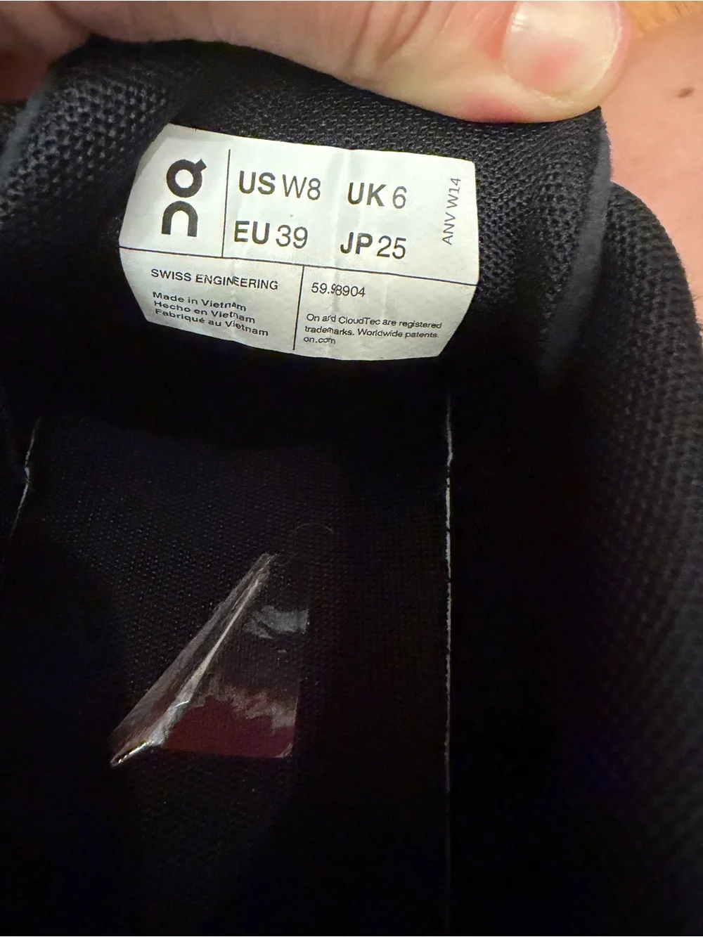 On Cloud Running Sneakers in Black with White Sole
